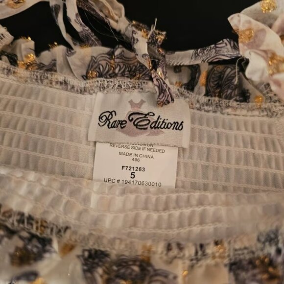 Rare Editions Girls Paisley Tiered Dress Size 5 - Picture 4 of 7